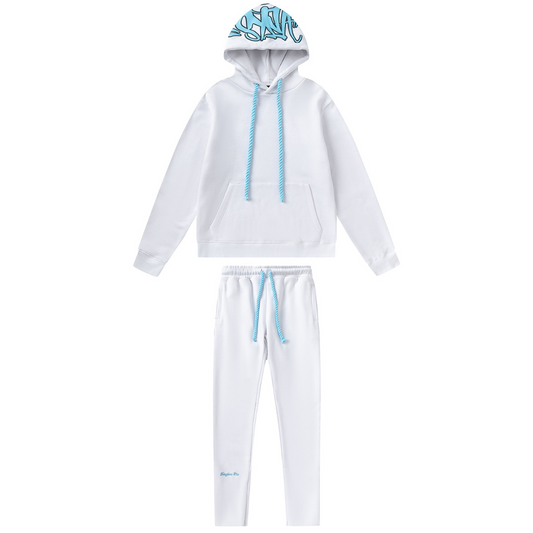 White Blue Tracksuit