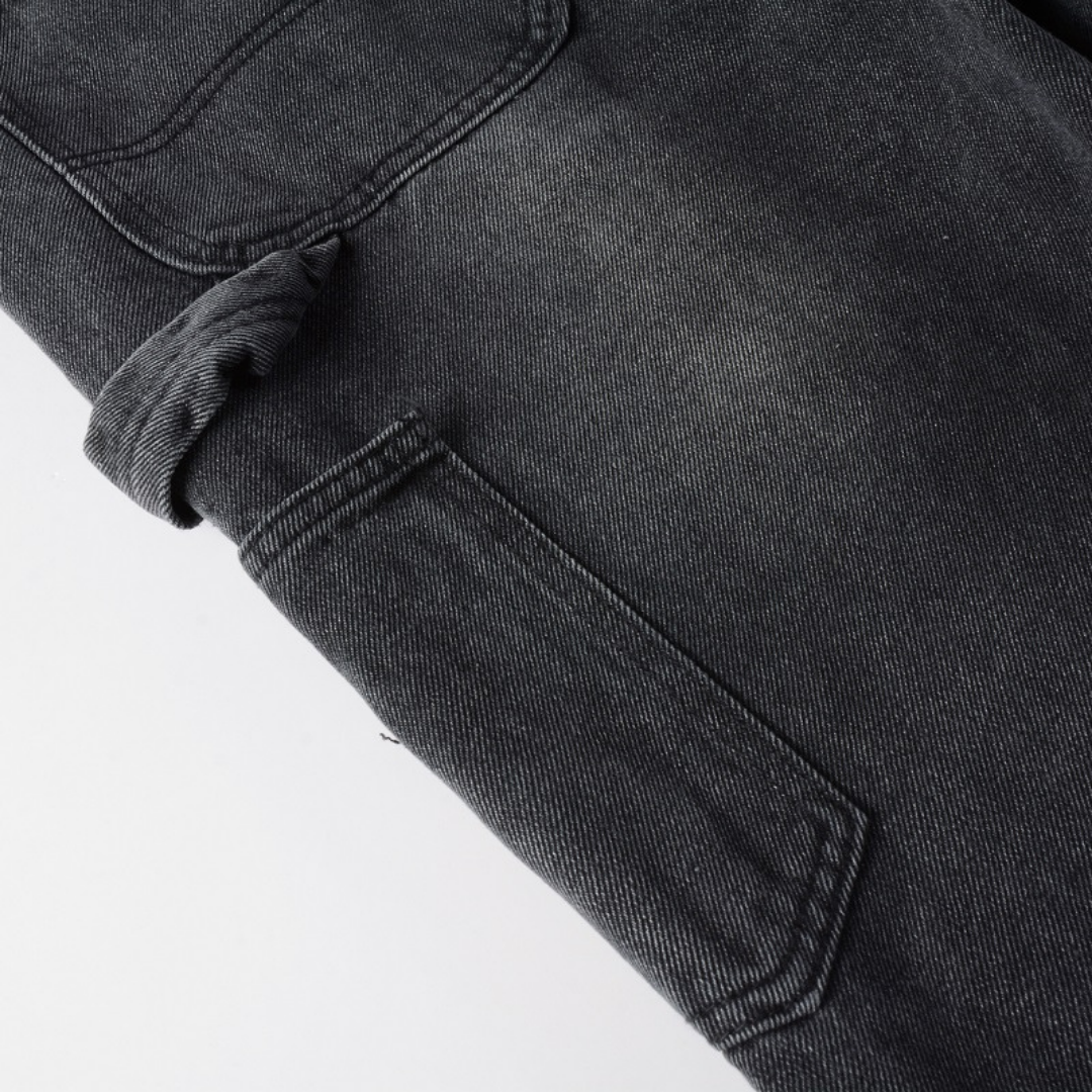 Black Patch Flared Jeans